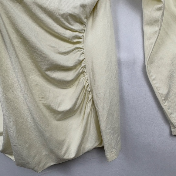 Talbots Long Sleeve Knit 2-Layer Top Blouse 2X Ruched Office Modest Minimalist - Picture 4 of 12